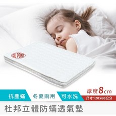 DUPONT 杜邦立體防蹣透氣墊, 1個, 杜邦防蹣床墊-8公分加厚120x60cm