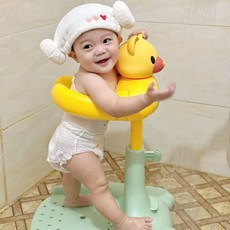 BeBeBear 嬰兒洗澡架 站立式洗浴輔助器, 黃色小熊, 1個