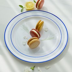 로얄 임페리얼 블루 고급 일회용접시 26cm 파티 행사 접시, 1개, 6개입