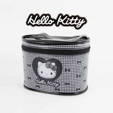 일본 정품 헬로키티 모노톤 PVC 화장품 파우치