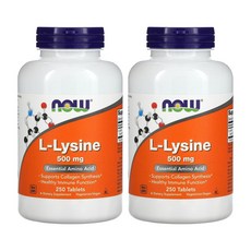 NOWFOOD 나우푸드 L-라이신 아미노산 500mg 250정 엘라이신 X 2EA, 2개