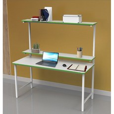 썬라이프 F3입식 900 2단선반 학생 게이밍 DIY 철제 컴퓨터책상, 900그린