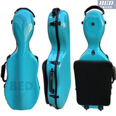 琴盒中提琴琴盒15/16/17寸地輪方形中提琴盒可調節尺寸多色中提琴玻璃鋼盒地輪樂器配件提琴盒, 藍色（地輪）, 1個