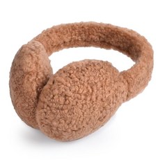 Harssidanzar 여성용 겨울 귀마개 양가죽 이어워머 HL305US 귀여운 브라운 이어워머