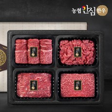 [농협안심한우] 1등급 한우 선물세트 1.2kg 꽃등심 불고기 국거리 산적, 1세트
