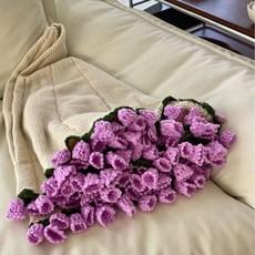 마린데어 꽃다발담요 선물 뜨개꽃다발 장미 해바라기 포함