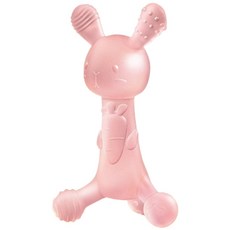 蘿蔔兔牙膠【送收納盒 防掉鏈】嬰兒磨牙棒 食品級兔子安撫牙膠 寶寶固齒器, 湖藍色, 1個, 收納盒+防掉鏈