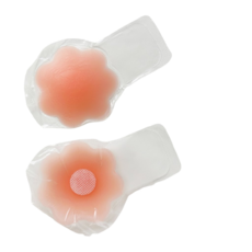 【OniWear】兔耳矽膠提胸貼 隱形提升上托提拉乳貼型提胸貼 花型胸貼 乳貼 防走光貼 乳頭貼 乳暈貼 防激凸 防露貼, 1個, 花形款【10cm】