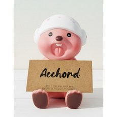 잔망 루피 피규어 명함 거치대 귀여운 탁상용 핸드폰 명함 인테리어소품 책상 받침대, 1개, 핑크