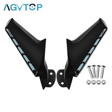 오토바이 미러 윈드 윙 플랭크 스포일러 페어링 리어 장식, 4. Matte Titanium, 기본