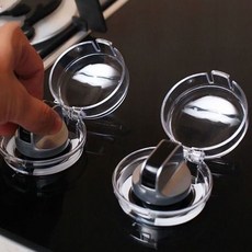 가스레인지 안전밸브커버 오븐 인덕션스위치덮개2p 가스레인지잠금장치 가스렌지잠금장치, 블랙2P
