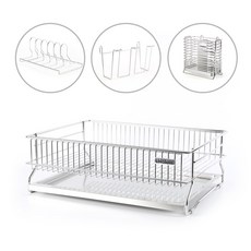 올스텐 식기건조대 1단 다용도 걸이 수저통 포함, 01. 가로형, 1