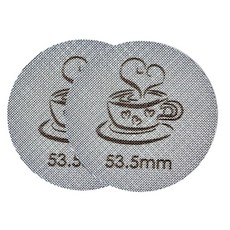54mm 포터필터 바구니용 에스프레소 퍽 스크린 316 스테인리스 스틸로 제작된 두께 1.7mm 바리스타 액세서리용 커피 머신 재사용 필터(54mm, 54mm * 2