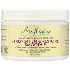 Shea Moisture 자메이카 블랙 캐스터 오일 스무디 355 ml(12 온스), 340g, 1