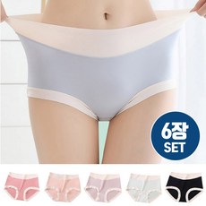한정세일 [M~XL까지6장SET]무지 캐쥬얼 데일리 일주일 팬티 속옷 세트 정말편한 / 노라인마카롱모달팬티6장SET