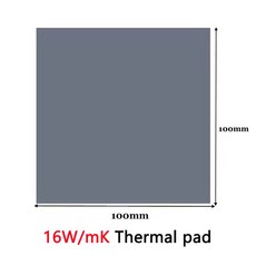 UPSIRN OEM 실리콘 석고 열 패드 CPU GPU 카드 수냉 매트 방열판 냉각 100x100mm, [03] 16W 100x100mm, 1개