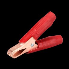 정비소에서사용하는 점프선악어클립 어스클램프 점프집게 50A 적색 배터리연결하기좋은