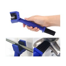 자전거 체인 틈새 이물질 청소 세척 브러시, 레드