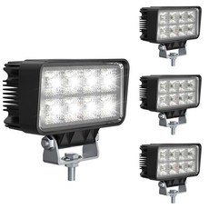 통루팅 LED 홍수 24V 12 4인치 100W 트랙터 트럭용 조명 작업 18000LMS, 4PCS