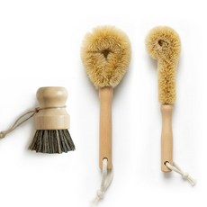 천연 코코넛 사이잘삼 수세미 세척솔, 베이지, 브라운, 1개, 6. 코코넛 사이잘 3종 세트
