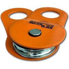 윈치 스내치 블록 풀리 9 미국 톤18000파운드 헤비 듀티 및 태클 합성 로프 또는 강철 케이블 트럭 트랙터 ATV용 회수 액세서리 UTV - 1팩 오렌지, 1_9 Tons Snatch