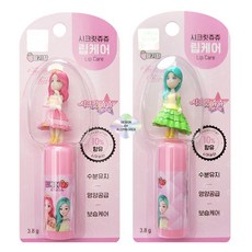 시크릿쥬쥬 립밤 어린이 피규어 립케어, 딸기향, 3.8g, 2개