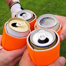 골프유단자 음료 캔쿨러 홀더 맥주캔커버 5개입 보냉캔홀더 맥주캔쿨러, 화이트 5P