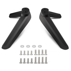 범용 TV 스탠드 테이블탑 TV 스탠드 베이스 교체 TV 베이스 받침대 다리 TV 스탠드 마운트 다리 17mm-20mm, 1. Black