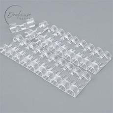 마이쎄쿠 20P 부착식 이중 선정리대, 투명, 1개