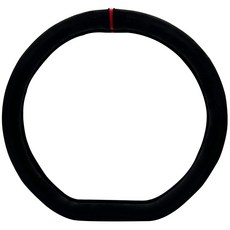 바겐 극세사 자동차 스웨이드 핸들커버, D컷 모던블랙