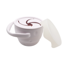 零食杯 零食碗 零食盒 點心碗 寶寶零食杯 點心杯 寶寶零食碗 學習杯 防漏零食杯 手抓杯 寶寶學習杯, 1個, 薰衣草紫-有防塵蓋