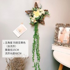 미니 방문 장식 우드 소품 미기 꾸미기 데코 오브제 북유럽 냉장고 인테리어, 별황마리아 지름25cm+태슬타입