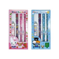 筌翔 免削筆橡擦文具組, 藍, 1個