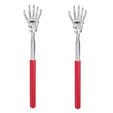 휴대용 4단 접이식 해골손 스텐 안테나 효자손 F타입, 04)레드, 2개