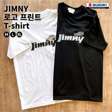 스즈키 짐니 로고 프린트 반팔 티셔츠 print t-shirt SUZUKI 바이크 오토바이, 블랙