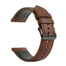 Harikiri Garmin Vivoactive 6/5/3과 호환되는 20mm 가죽 삼성 갤럭시 워치 7/6/5/4용 Amazfit Active 2/GTS 4/3/2 Fo, 다크 브라운