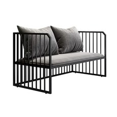 철제소파 사무실 디자인의운지 소파 업소용 미용실 인용 원룸 매장, B. 이중 소파