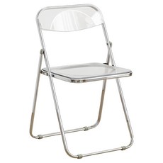 MANTU 다용도 실내외 겸용 접이식 의자, 1개, 클리어