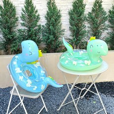 로이앤한나 블루 그린 공룡 남아 남자아기 아기 유아 튜브 보행기튜브, 1개