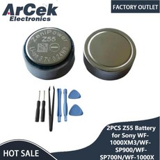 소니 WI-SP600N 헤드셋 용 2PCS ZeniPower Z55 1254 교체 배터리 3.7V, 1개