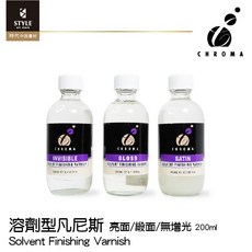 【時代中西畫材】澳洲Chroma溶劑型凡尼斯 (亮面/緞面/無增光) 油畫/壓克力保護, 亮光