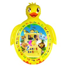 【超繪玩】30絲加厚PVC充氣拍拍水墊 嬰幼兒健身爬行拍拍墊 夏季降溫冰墊坐墊, 黃色鴨子拍拍水墊, 1個