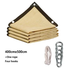 4x5m 두꺼운 12 pin85 90 음영 비율 UV HDPE 검정 그물 야외 퍼걸러 자동차 차고 비 창고, 05 4x5m