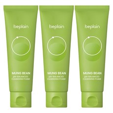 [비건뷰티] 비플레인 녹두 약산성 클렌징폼, 80ml, 3개