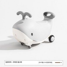 대형 붕붕카 돌고래 승용완구 음악 장난감 자동차 놀이차 선물용, 1개, 그레이 [프리미엄 ]+음악+조용한 바퀴