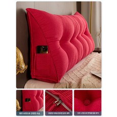 등받이 쿠션 커버 등쿠션 침대헤드 세련된 쇼파 럭셔리, 콘 벨벳-로즈레드