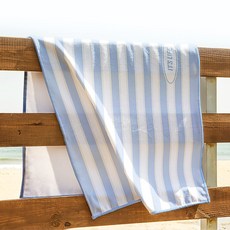 이츠라이프 특대형 비치타올 물놀이 큰수건, 1개, 페일블루