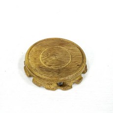 御古齋 精選實木展示底座 圓座 茶壺座 原木小花架, 購買單一個, 原木色, 1