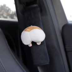 汽車頭枕頸枕 可愛創意車用靠墊, 短腿柯基屁股護肩套1個