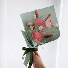 Fleur et Papillon 乾燥花永生花束，索拉花玫瑰花藝設計
